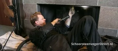 Schoorsteen inspectie rook terugslag