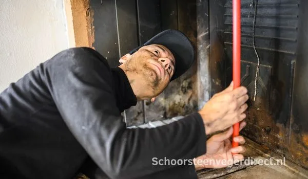 Schoorsteenvegen van onderuit uitgelegd